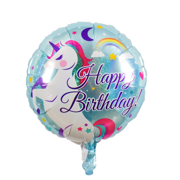 Ballon "Happy Birthday unicorn"