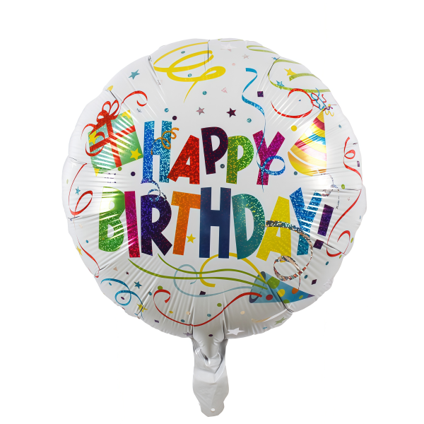 Ballon “Happy Birthday Confetti”