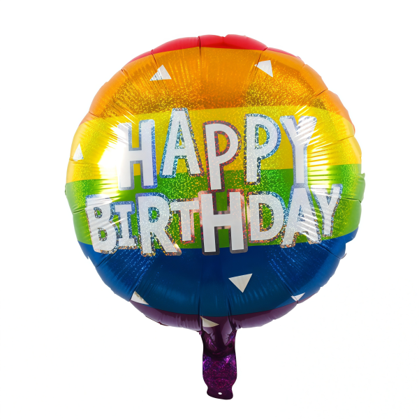 Ballon "Happy birthday rainbow"