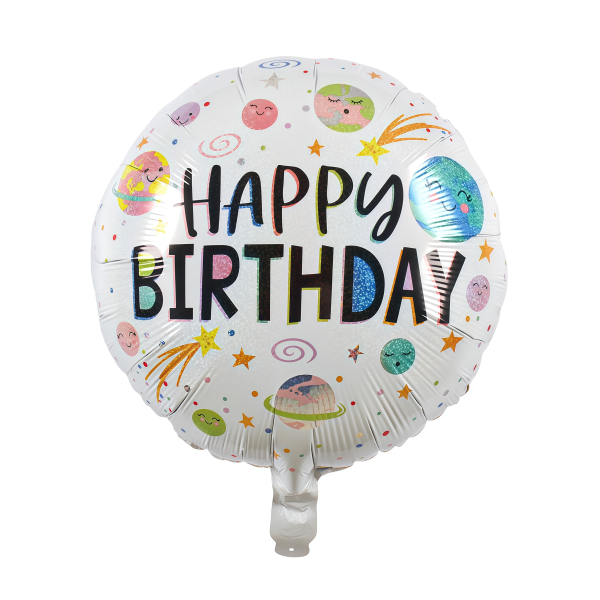 Ballon "Happy birthday smiley"